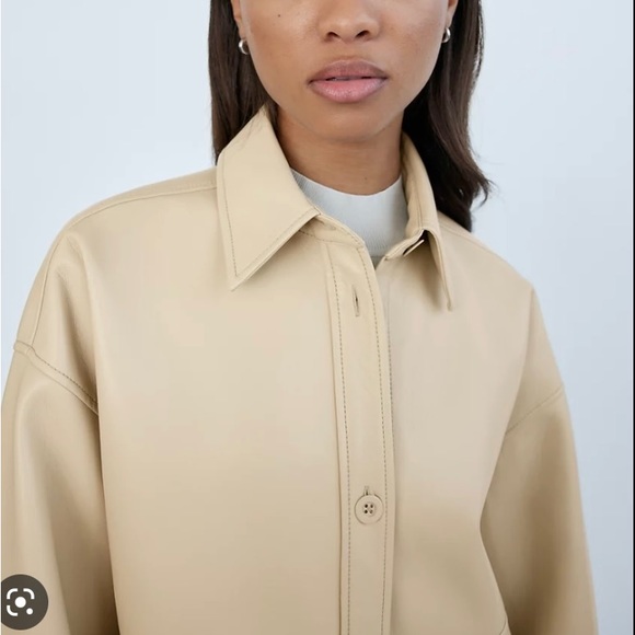 Babaton Pelli Hip Vegan Leather Shirt Jacket - Picture 13 of 15